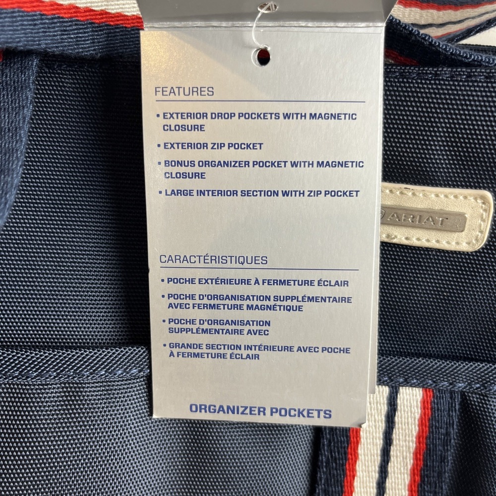 Ariat Team Carryall Tote Navy Tanger Nashville Travel Bag Organizer Pockets NWT - Picture 9 of 9